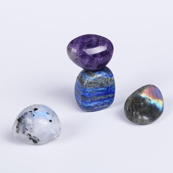 Healing Crystal Necklace Set Cord Cage Real Crystal Healing Stone for Women Teen - Picture 4 of 7